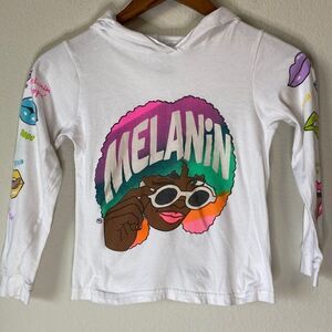 Girl’s Queen Melanin Diva Hoodie Size Small 7/8.